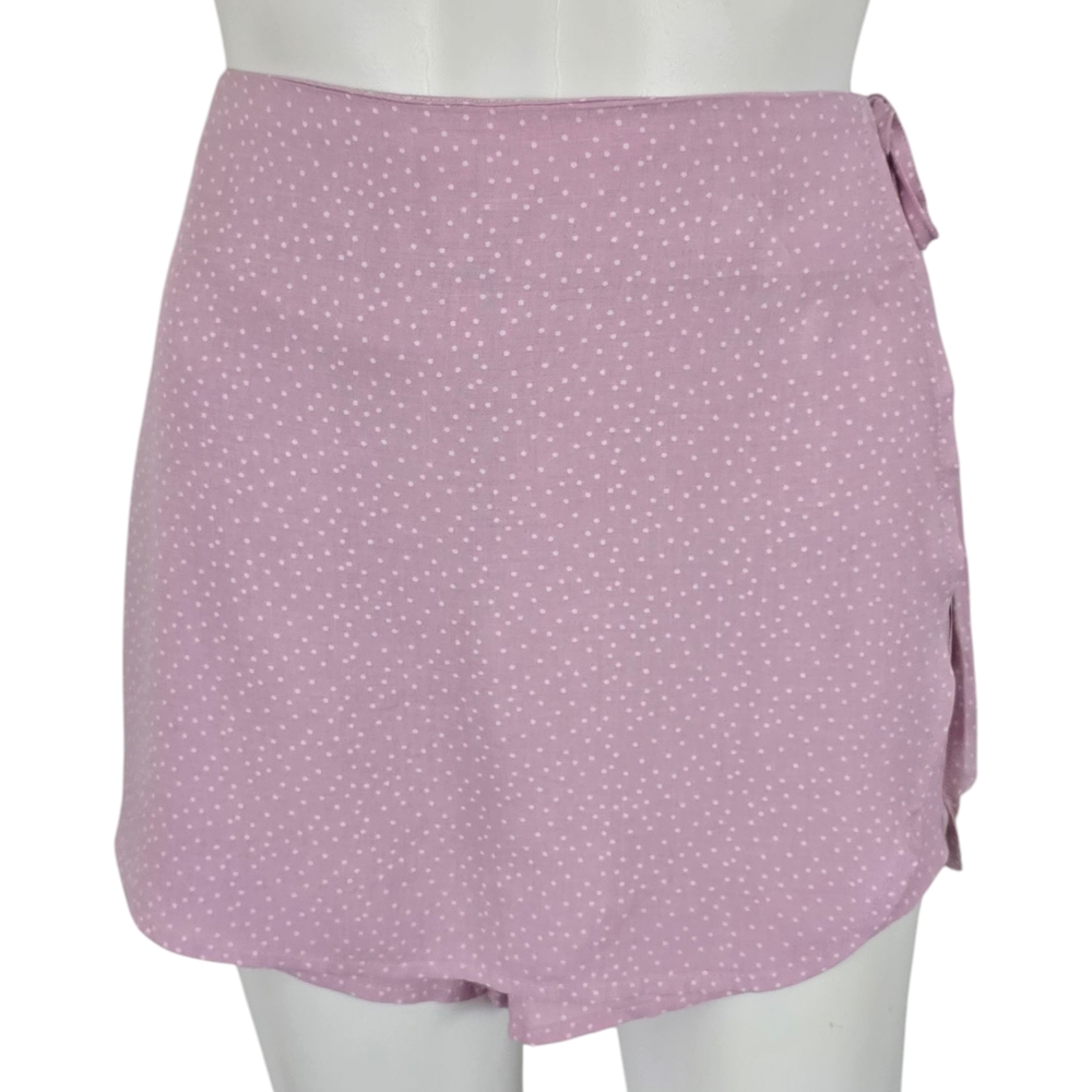 PacSun LA HEARTS Lavender Polka Dot Wrap Skorts Size Medium